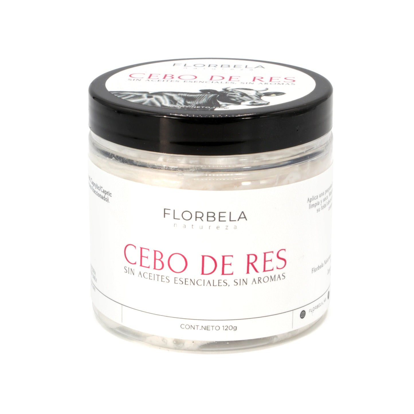 Sebo de Res 120g Sin aromas y sin aceites esenciales