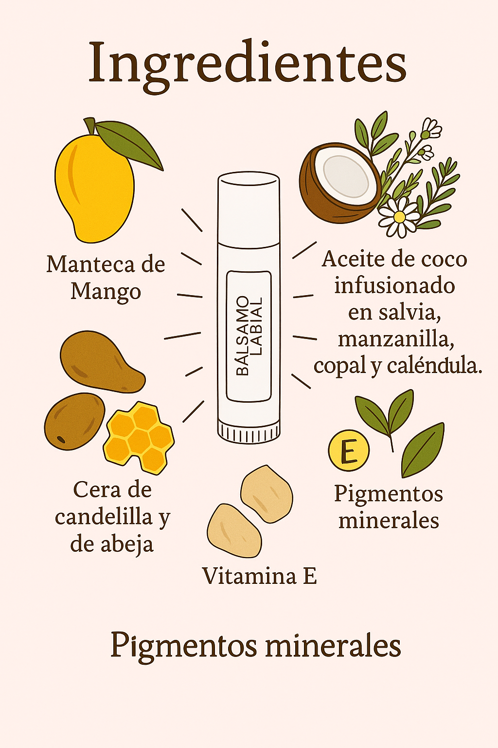 Tinta de sebo de res para Labios y mejillas Rojo