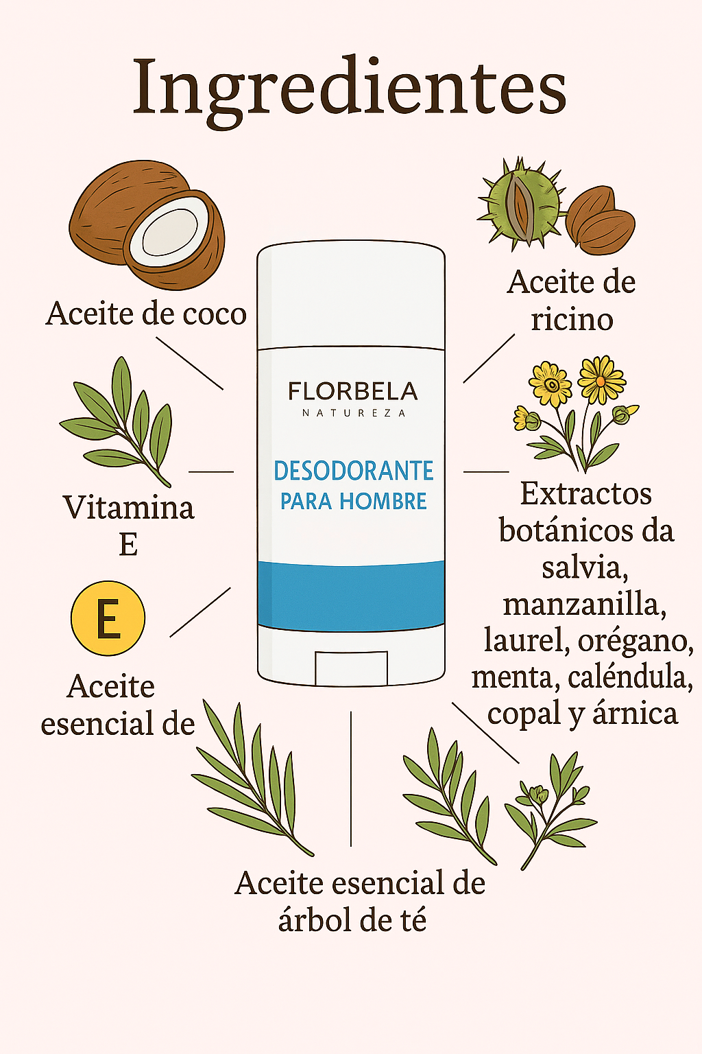Desodorante botánico para hombre