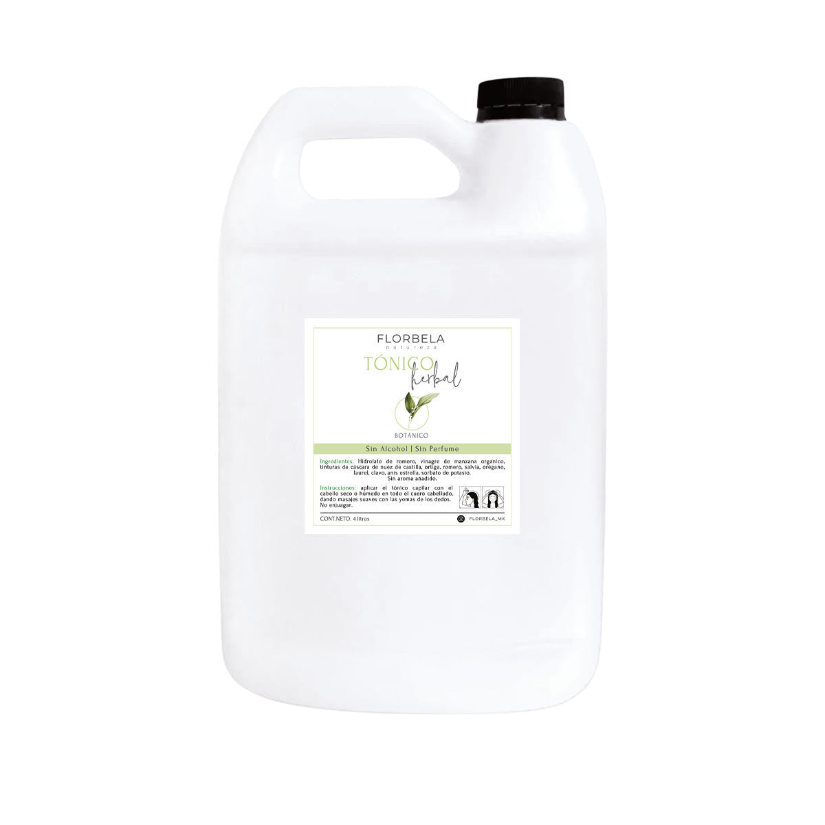 Tónico Capilar Equilibrante y Oscurecedor Natural para Canas Bidón 4 Litros a Granel