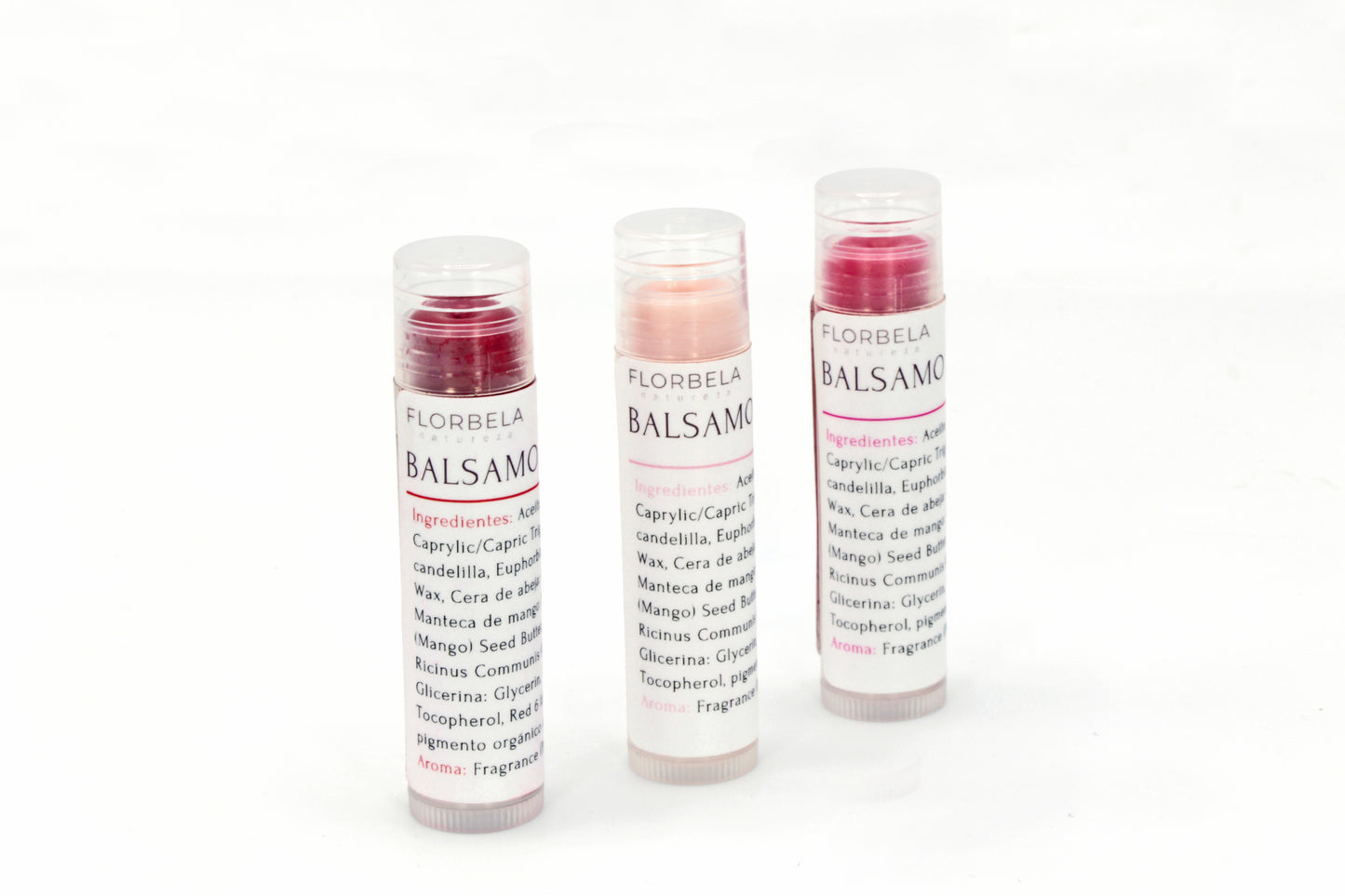 Set 4 Bálsamos de Labios Edición Limitada Red / Red-Rose / Rose / Rose Light.