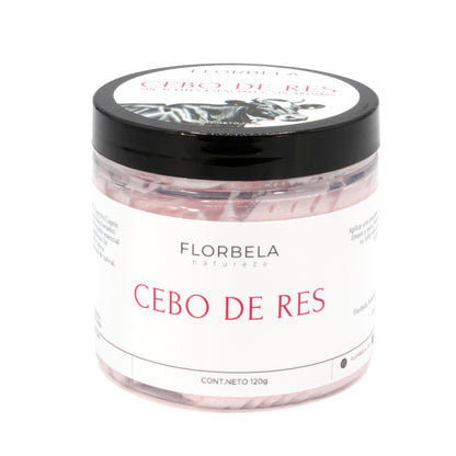 Sebo de Res 120g Rosa infusionado en aceites esenciales