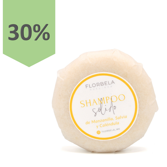 Shampoo Sólido de Manzanilla, Salvia y Caléndula 80g