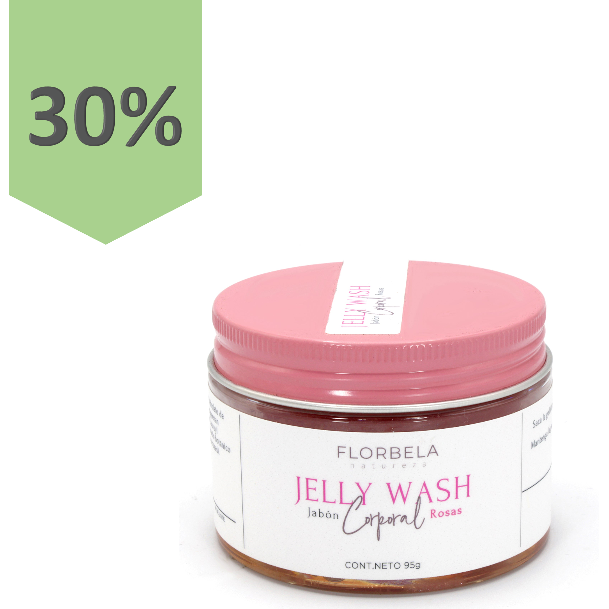 Jelly Wash de Rosas, una gelatina de ducha natural 95g