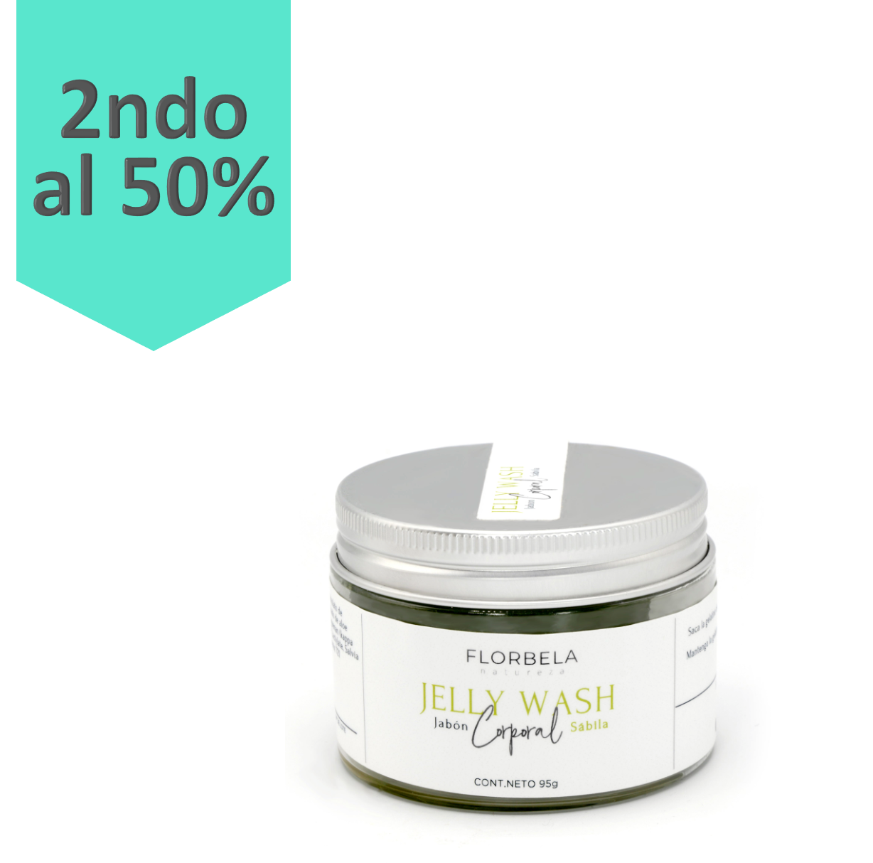 Jelly Wash de Sábila, una gelatina de ducha natural 30g PETIT