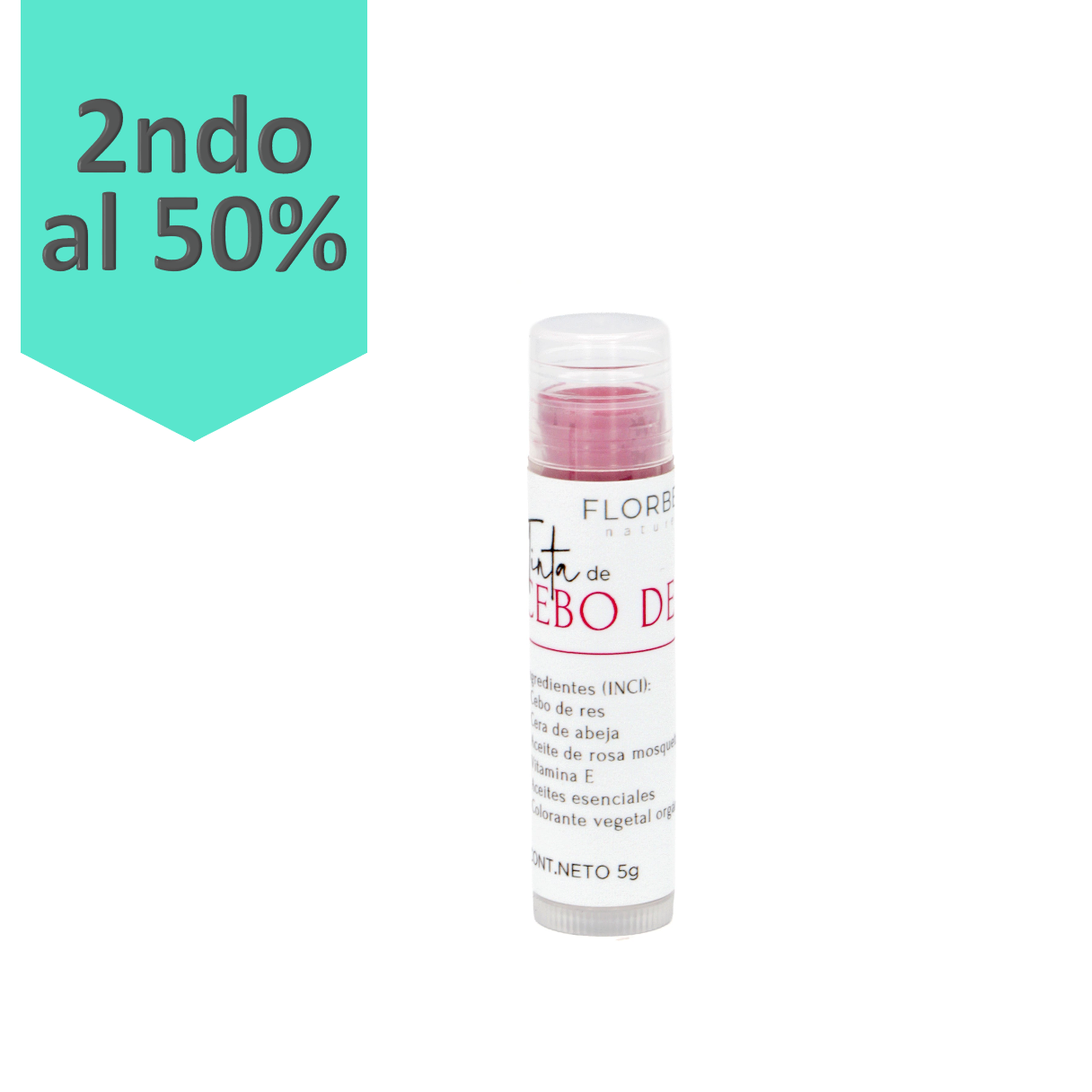 Tinta de sebo de res para Labios y mejillas Rojo