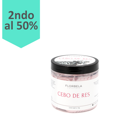 Sebo de res 70g Rosa infusionado en aceites esenciales