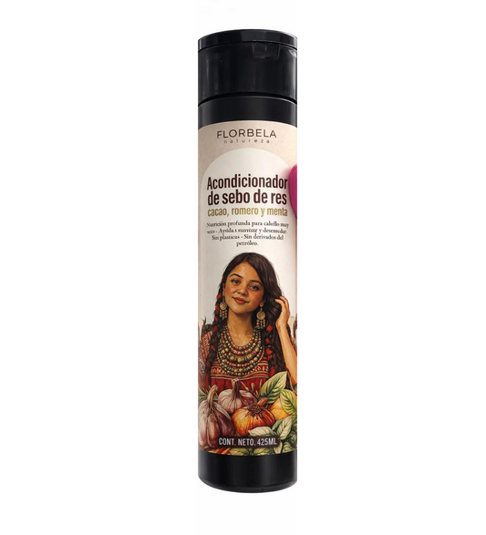 Acondicionador de Sebo de Res, Cacao, Romero y Menta 425 ml 1 pieza