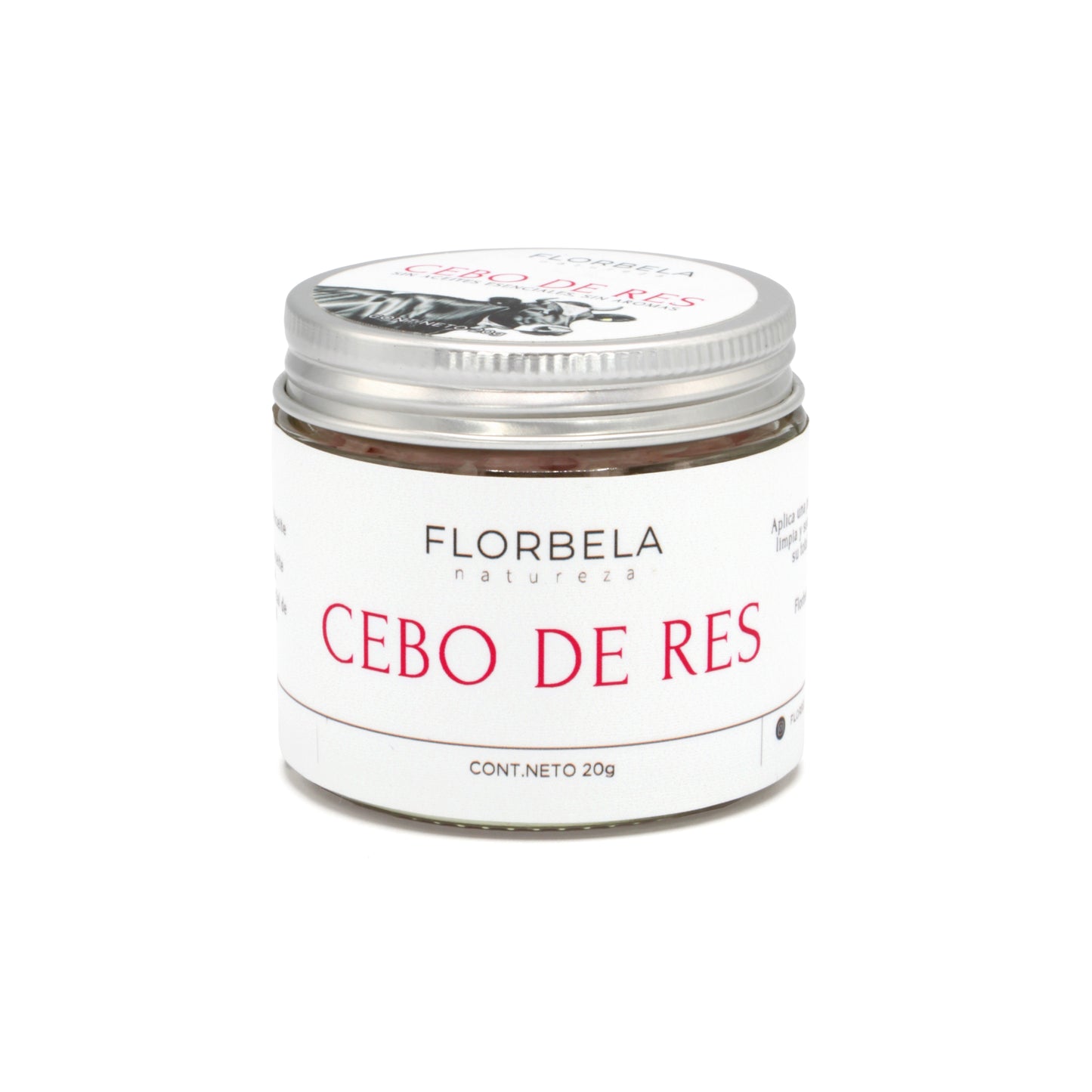 Sebo de res 20g Rosa infusionado en aceites esenciales PETIT