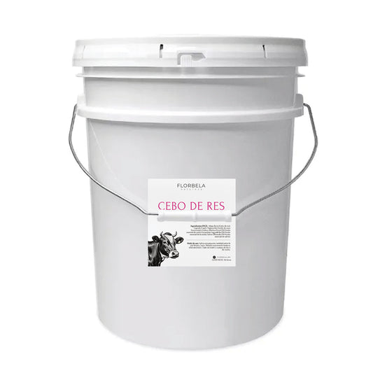 Sebo de Res Sin aromas y sin aceites esenciales Cubeta 19 litros a Granel