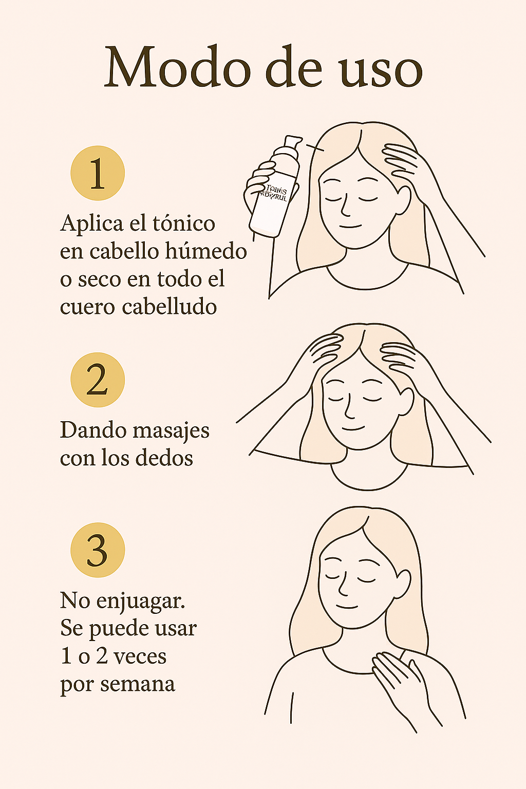 Tónico Capilar Equilibrante y Oscurecedor Natural para Canas