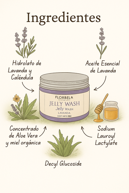 Jelly Wash Lavanda, , una gelatina de ducha natural 95g