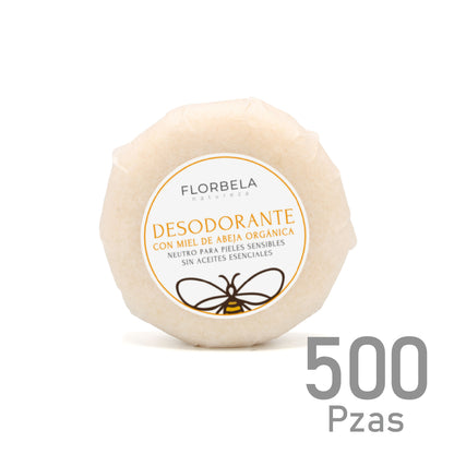 Desodorante en Barra Ecológico con Miel de Abeja Orgánica Paquete de 500 piezas