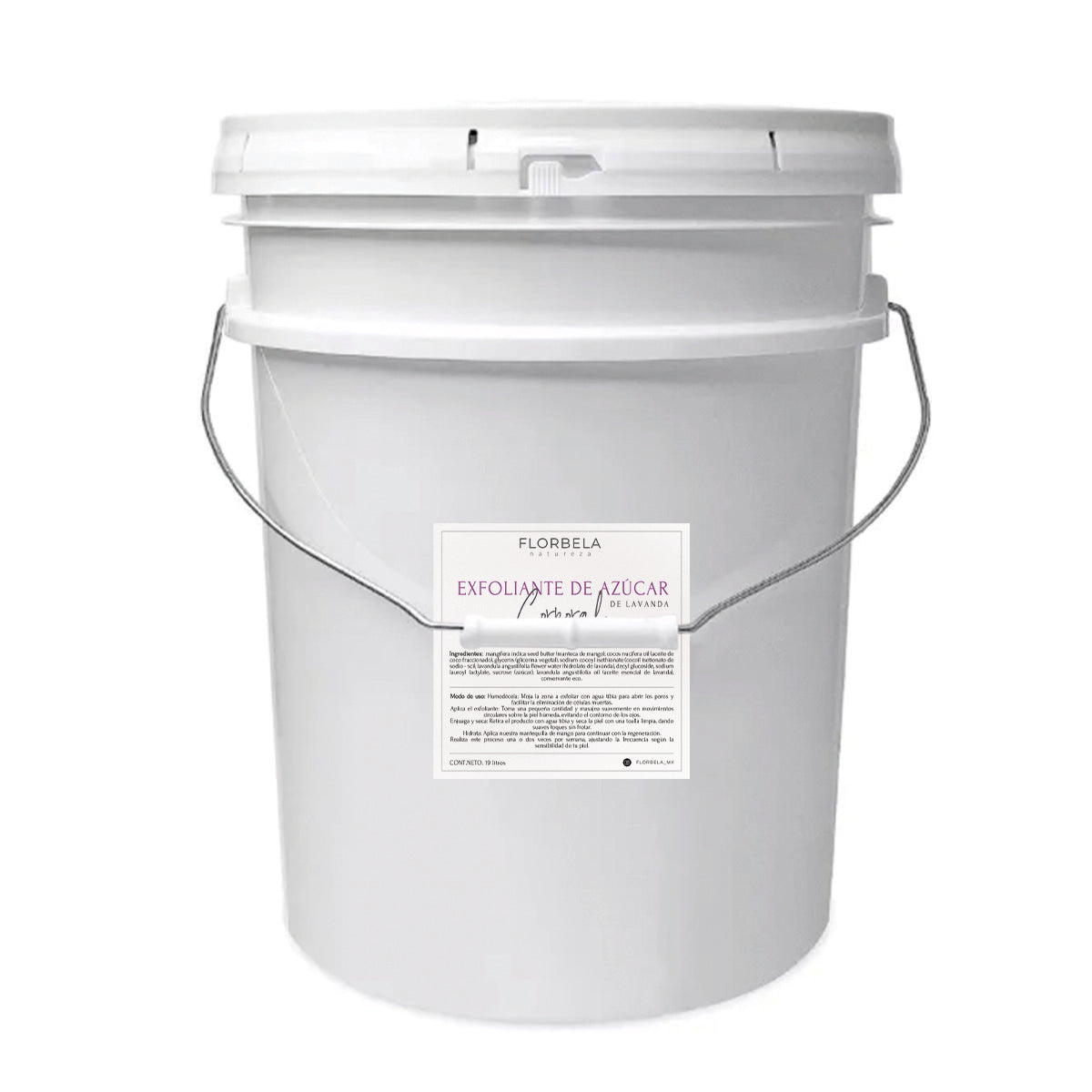 Exfoliante de Azúcar Lavanda cubeta 19 litros a Granel