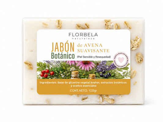 Jabón Botánico de Avena Suavizante – Piel Sensible y Resequedad