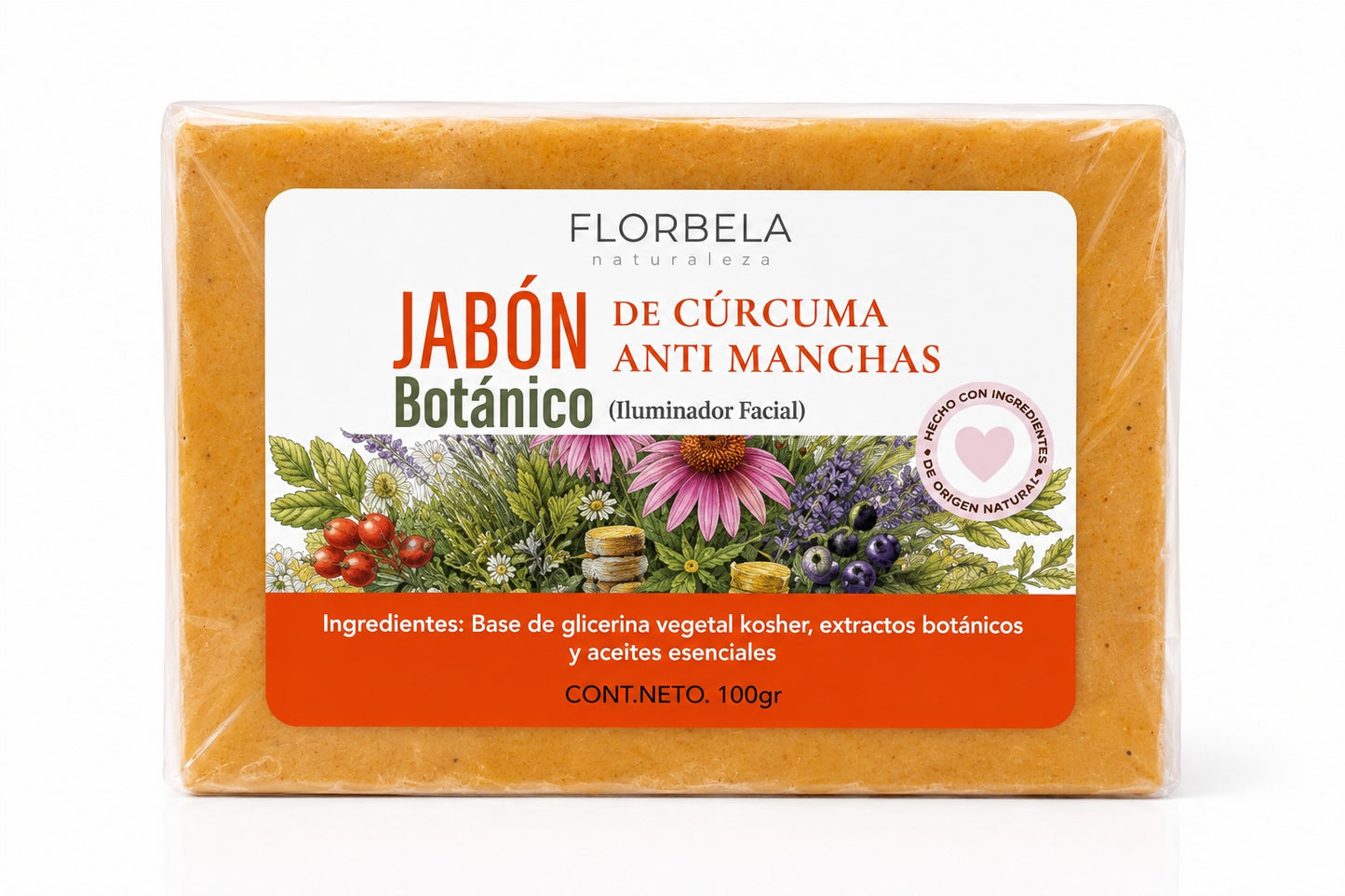 Jabón Botánico de Cúrcuma Anti Manchas – Iluminador Facial