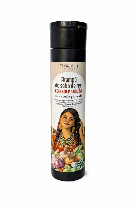 Champú de Sebo de Res con Ajo y Cebolla 425 ml